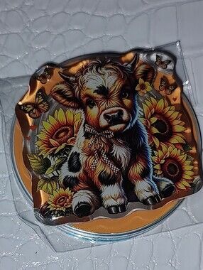 New! Highland Cow Pop Socket 2"